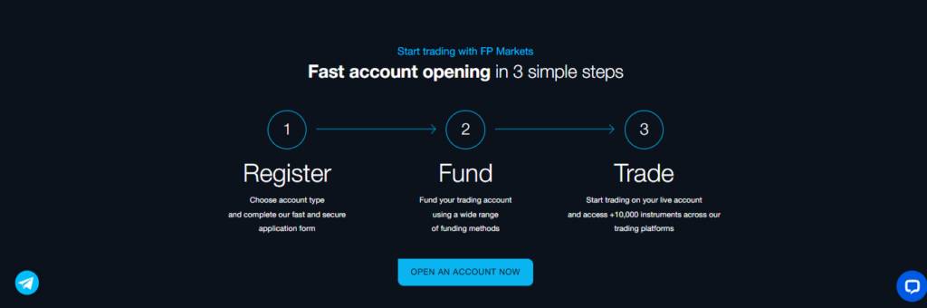 Start trading with FP Markets